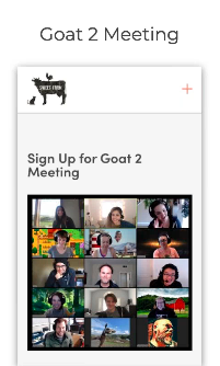 COVID nonprofit activites Goat 2 Meeting