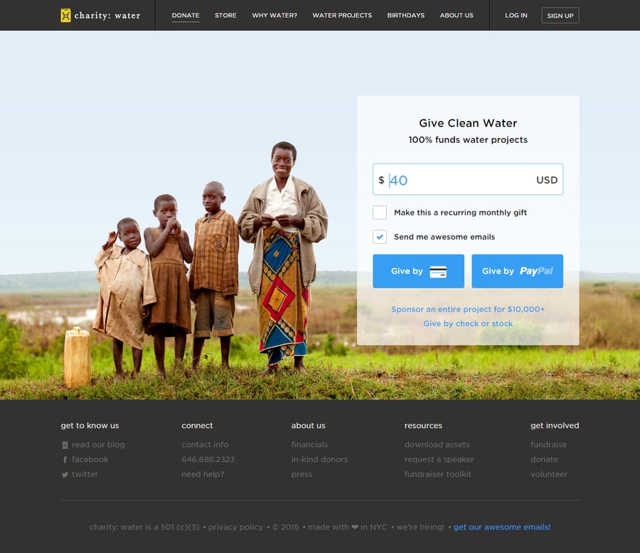 Donate Give The Gift Of Clean Safe Water charity water
