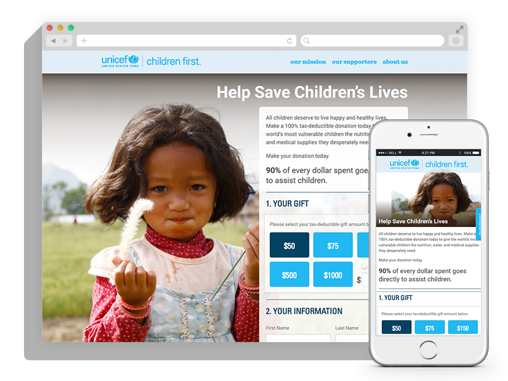 unicef-donation-page