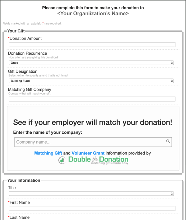 Double the Donation Matching gifts made easy