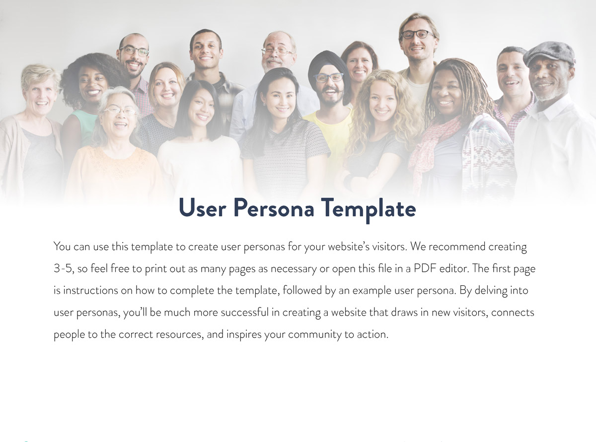 Screenshot of the first page of Elevation's User Persona Template