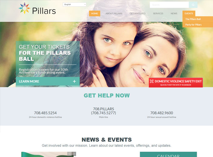 Nonprofit Website-Pillars