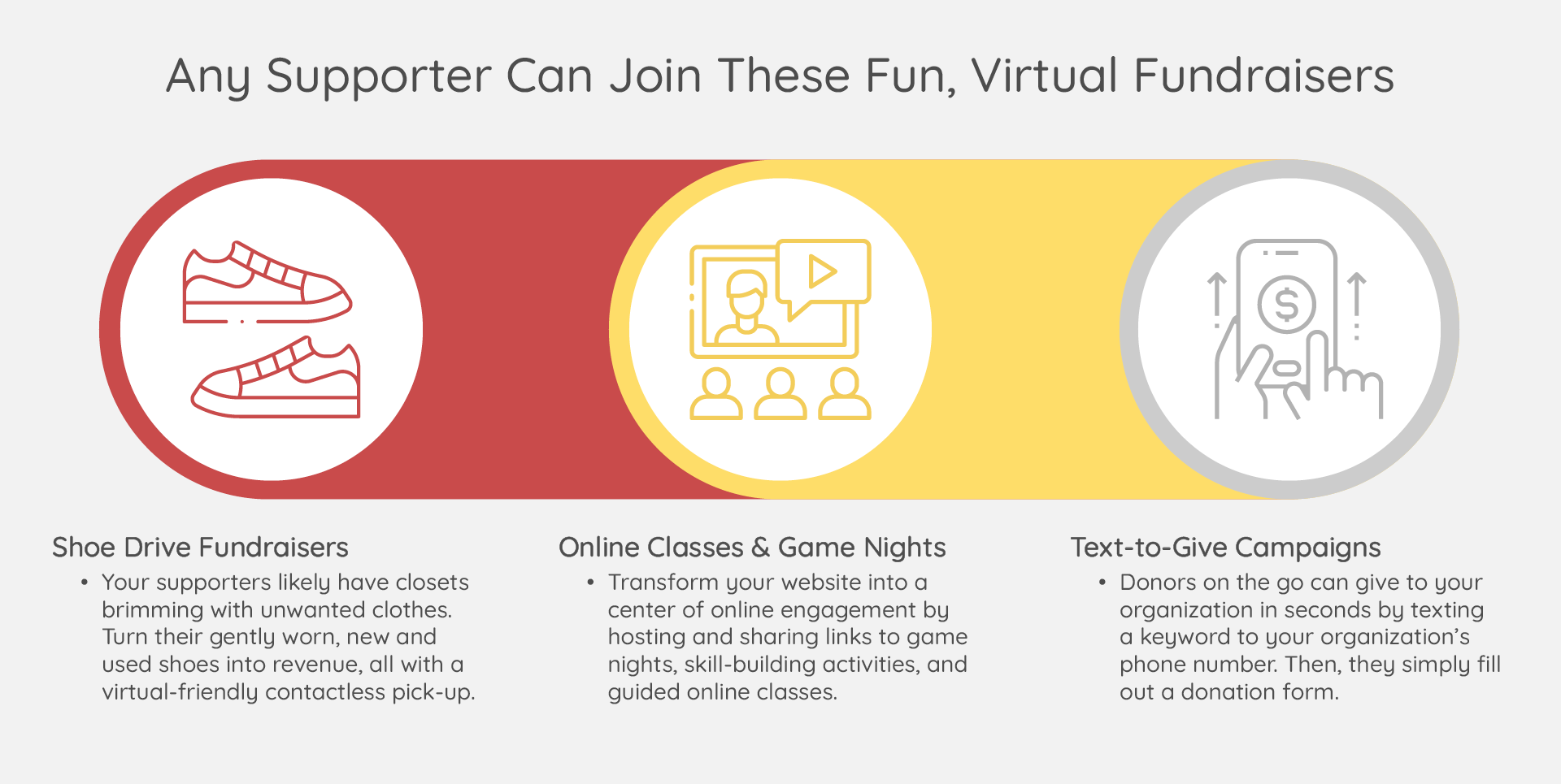 Follow these simple tips to maximize engagement and support for your virtual fundraisers!